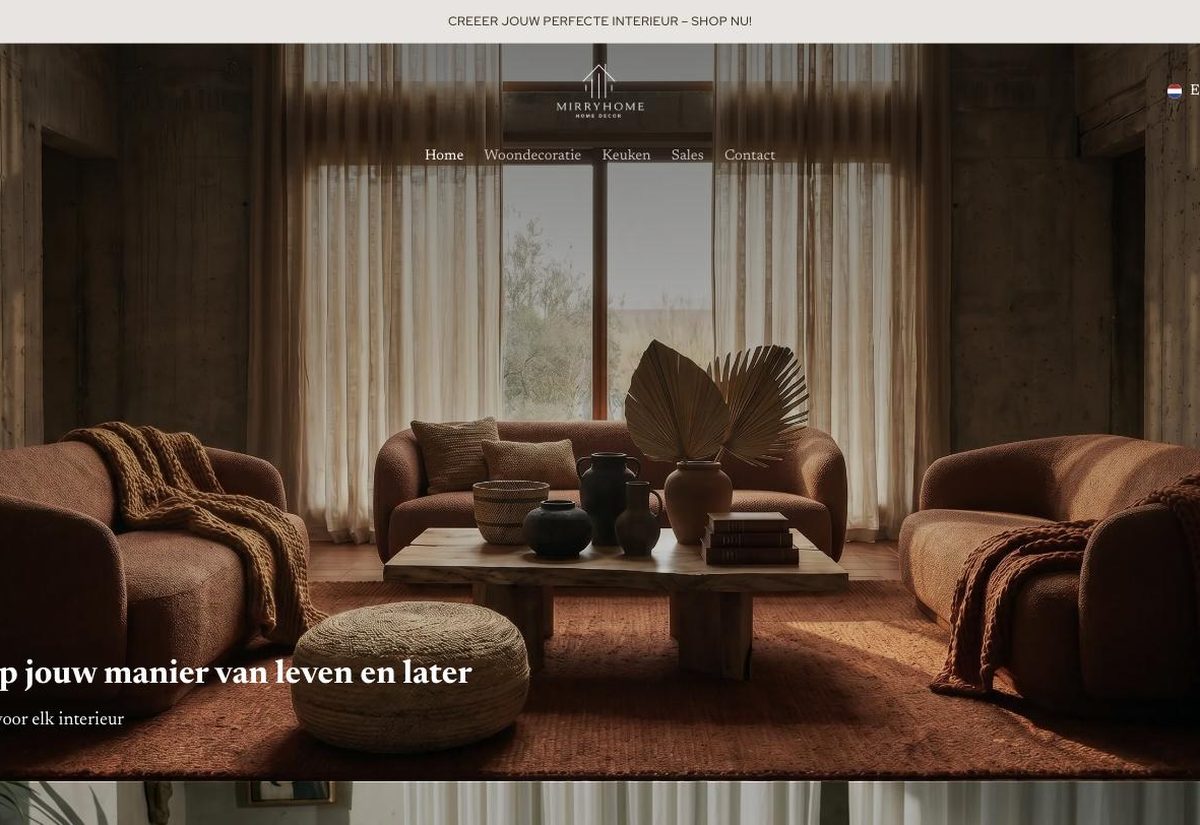 Mirry Home Shopify store designed by Kiyoro Design